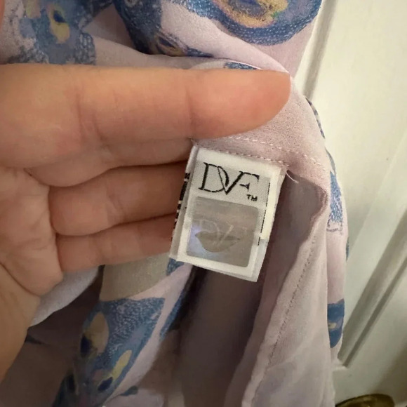 Diane Von Furstenburg Pania Light Pink Butterfly Halter Neck Top Size XS - Picture 6 of 7